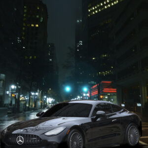 2005 MB AMG Gt 43 Coupe Day into night car art