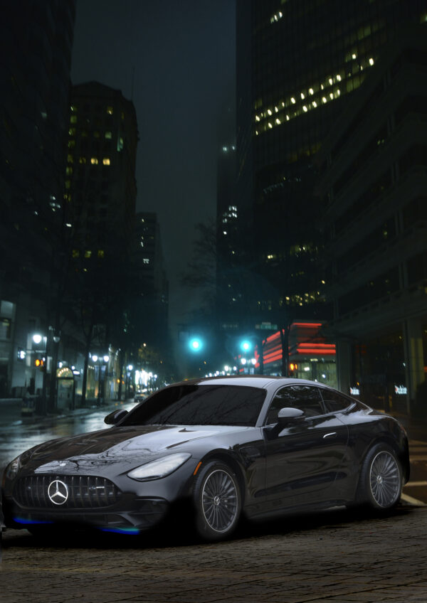 2005 MB AMG Gt 43 Coupe Day into night car art