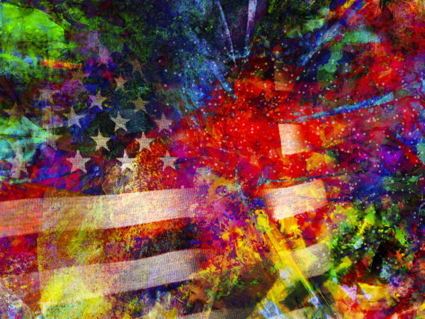 American Flag Modern Art Painting