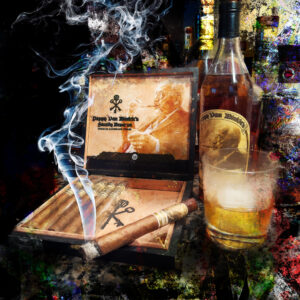 Pappy Van Winkle's Bourbon with Drew Estate Cigar Wall Art