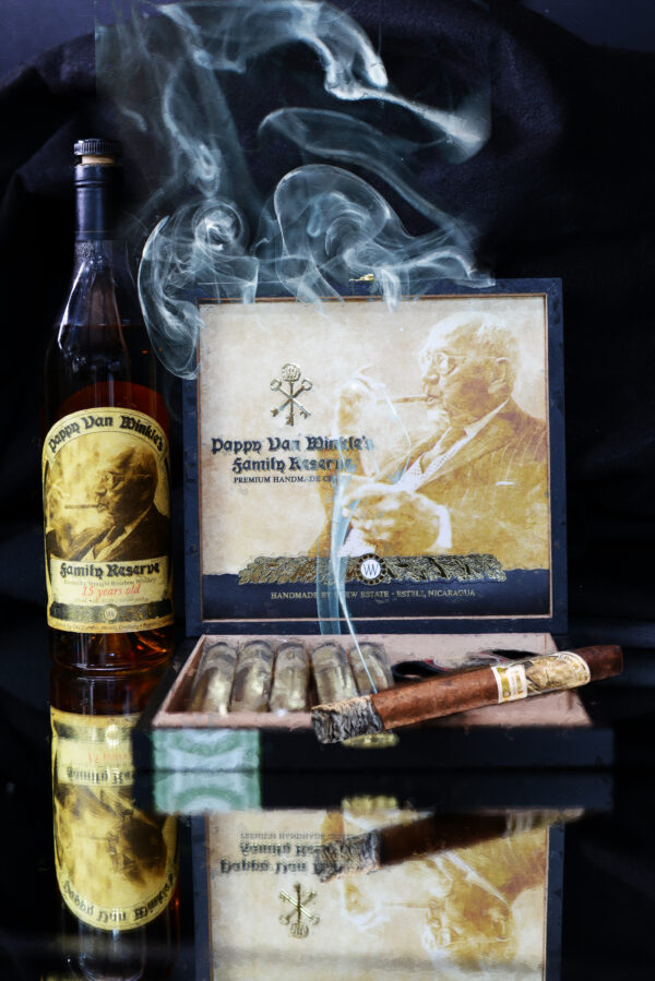 Pappy Van Winkle's 15 Year Old with Drew Estate Nicaragua Cigar Art