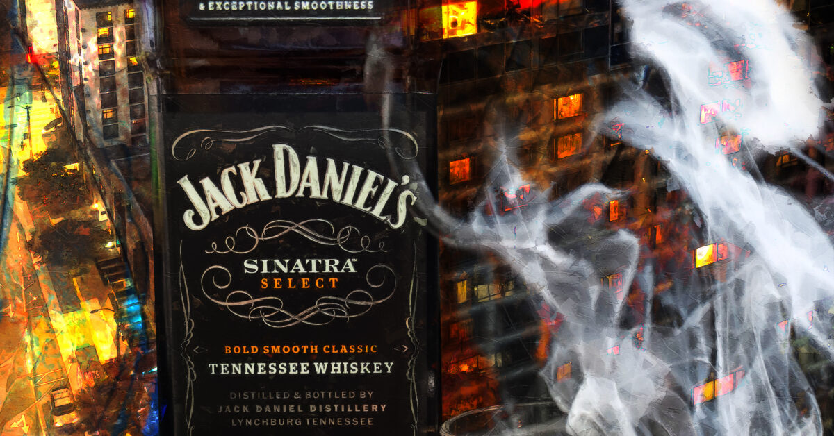 Sinatra Select Tennessee Whiskey and Opus X Stefano Ricci Cigar Art