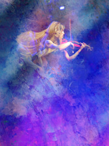 Violinist Abstract Art