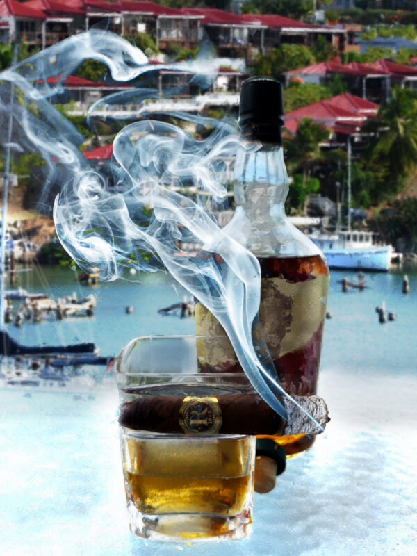 Buffalo Trace Bourbon and Vegas Robaina Habanos Cigar