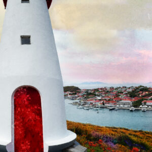 Red Door of The Gustavia St Barts Lighthouse