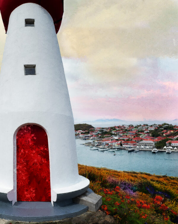 Red Door of The Gustavia St Barts Lighthouse