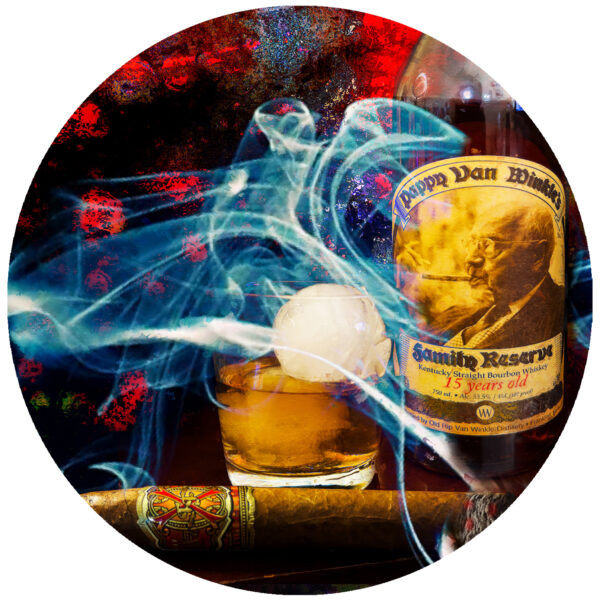 Fuente Opus X Cigar and Pappy Bourbon Decal