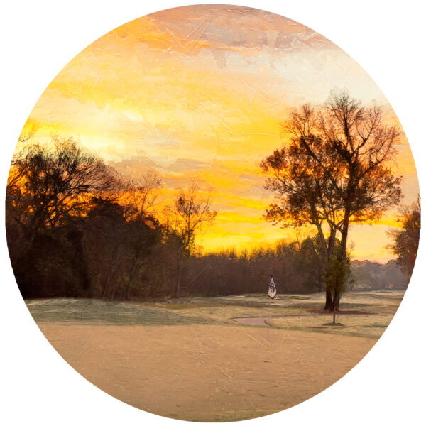 river run country club 7 8 and 9th hole sunset decal