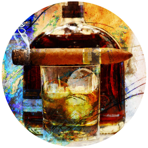 BEHIKE Cohiba and Woodford Reserve Bourbon Decal