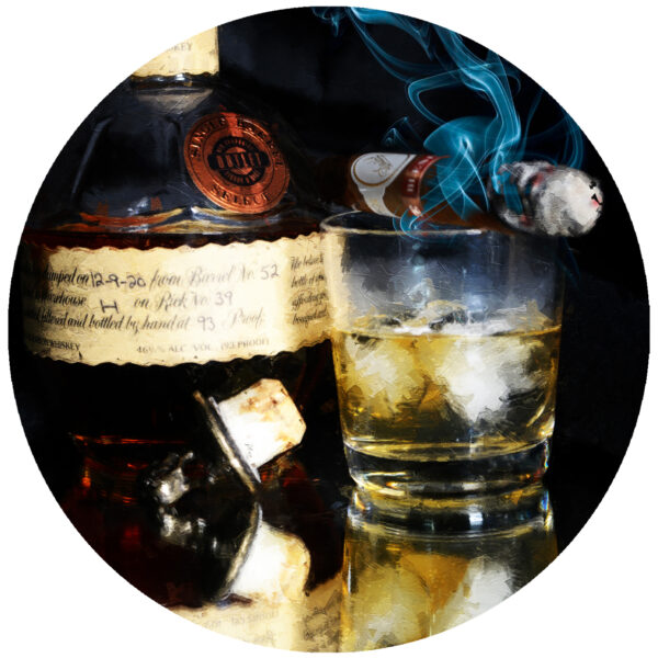 Blantons Bourbon and Davidoff Cigar Decal
