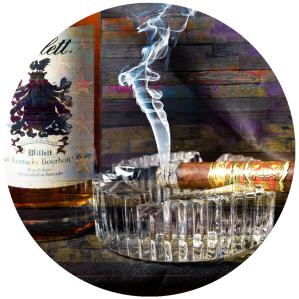 Willett Bourbon Opus X Cigar and The American Flag Decal