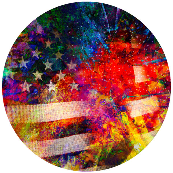 America red white and blue abstract decal