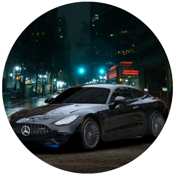 Mercedes AMG GT 43 Coupe Black with tan interior Art