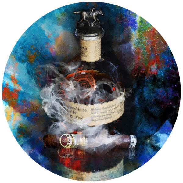 Blantons Bourbon and Padron 90th anniversary cigar decal
