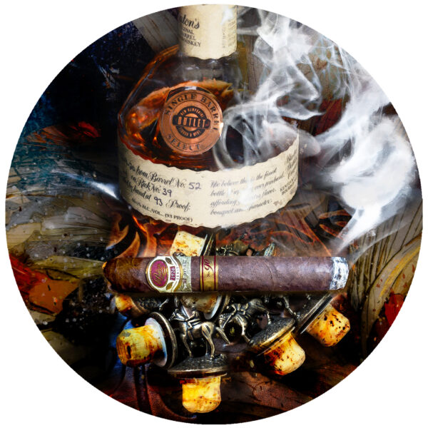 Padron 90th Cigar with The Blanton's Bourbon Horses Decal