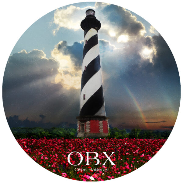 Cape Hatteras Lighthouse Poppy Flower Decal OBX
