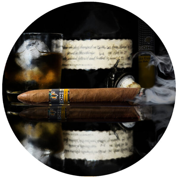 Blantons Bourbon and Cohiba Cuban Cigar Decal