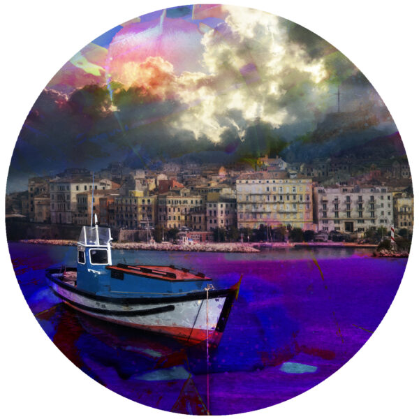 Corfu Greece Abstract Boat Decal