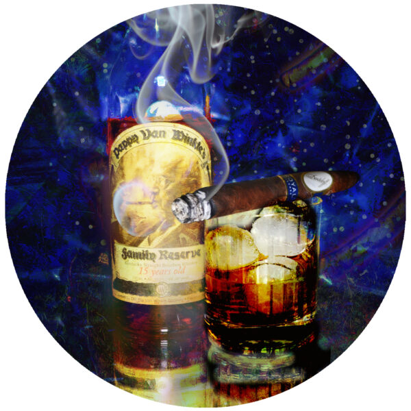 Davidoff Royal Cigar with 15 Year Pappy Van Winkle Bourbon Decal