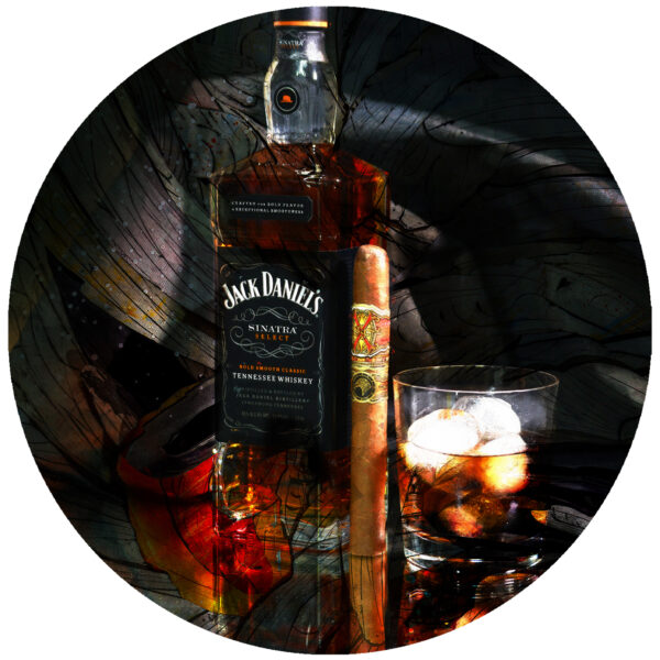 Jack Daniels Sinatra Select Bourbon and Opus X Stefano Ricci Cigar Decal