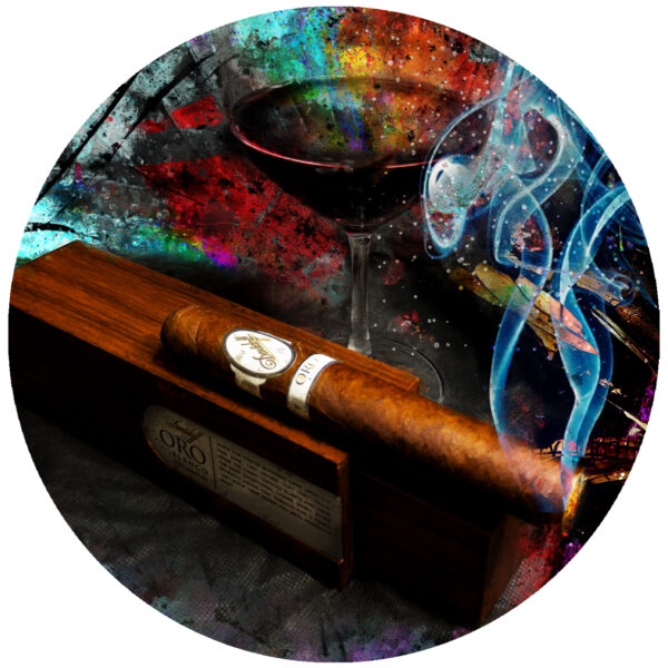Davidoff ORO Blanco Cigar and Wine Decal