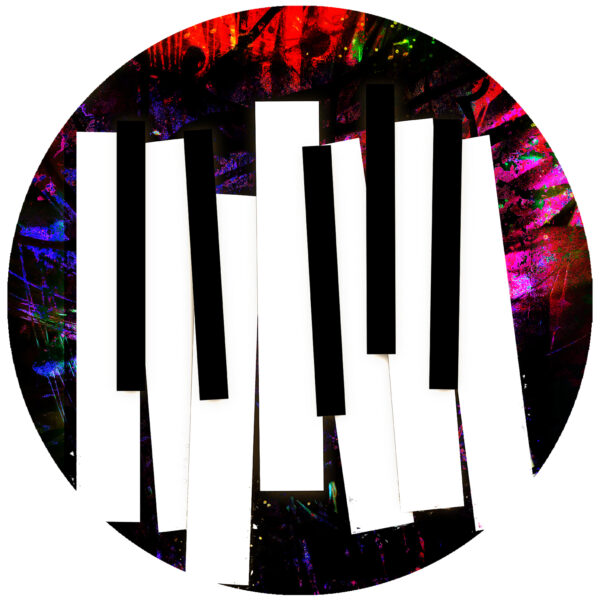 piano key abstract decal