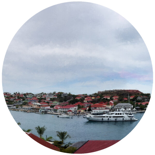 The Red Roofs Of St Barts Decal