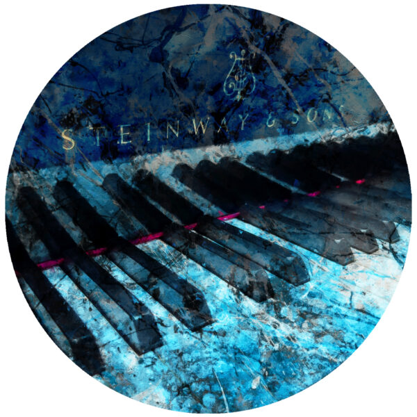 steinway piano playing the blues abstract decal