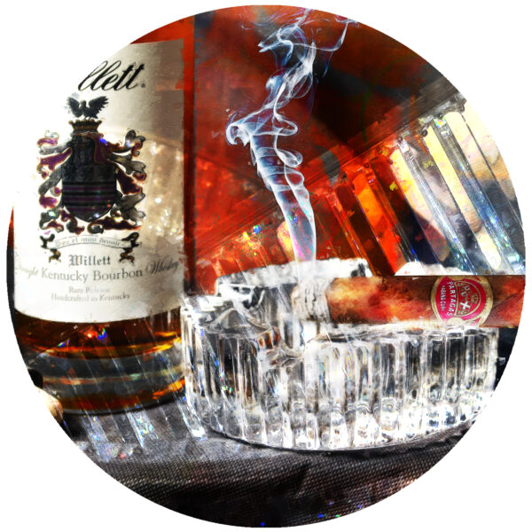 Willett Bourbon and Partagas Cuban Cigar Decal