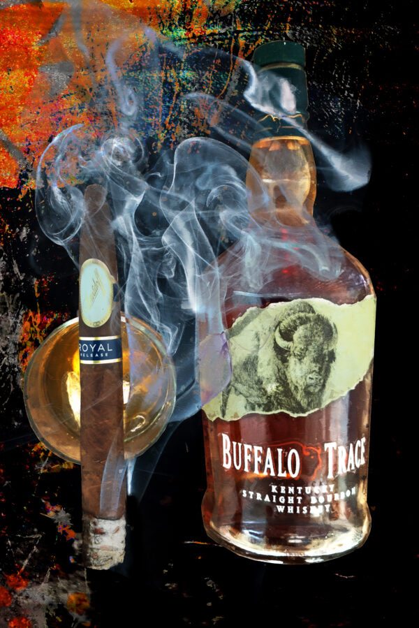 Buffalo Trace Bourbon with Davidoff Royal Cigar