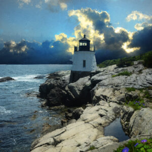 Castle Hill Light Station Newport Rhode Island Art