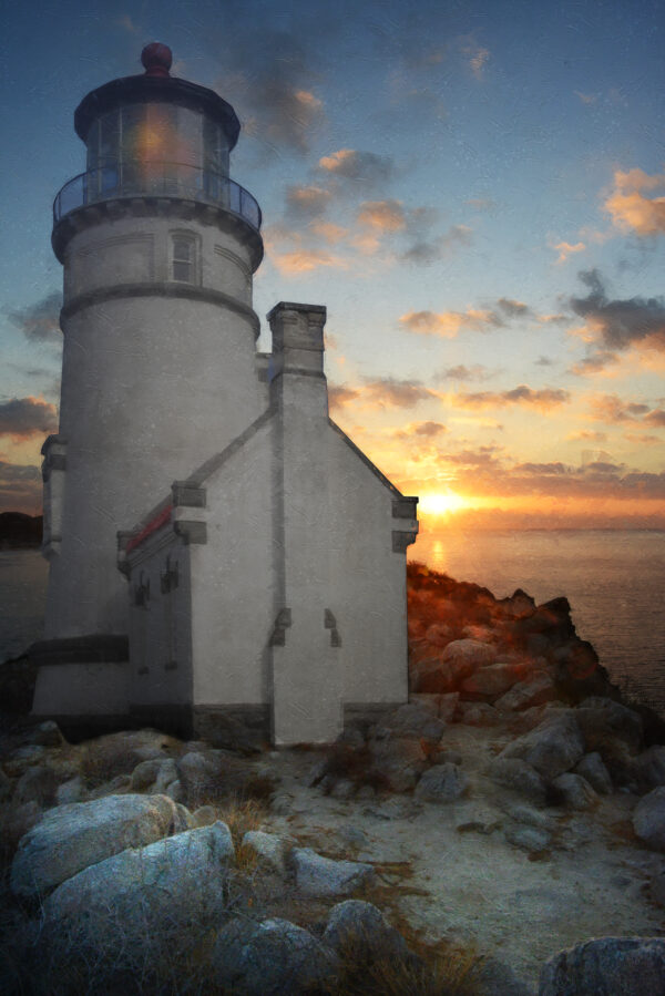 Coast Of Oregon USA Haceta Head Lighthouse painting
