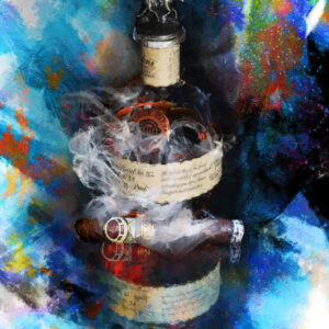 Blantons and 90th Anniversary Padron Abstract Art
