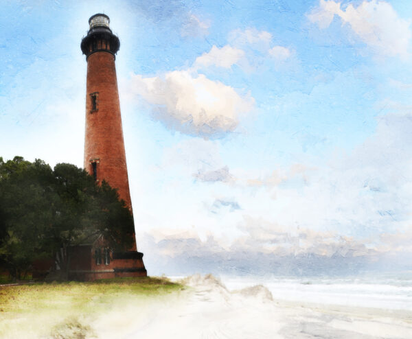 Currituck Beach Lighthouse Corrolla NC Outer Banks Art