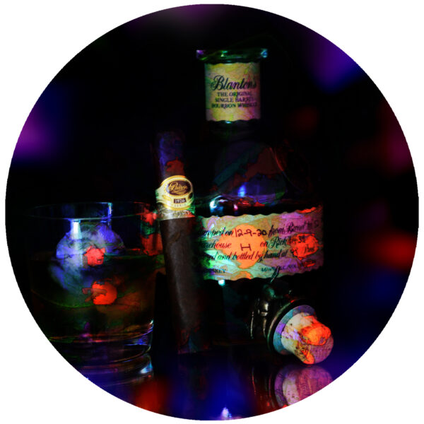 padron 1926 anniversary cigar and blantons bourbon art