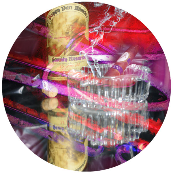 15 Year Pappy Van Winkle and Davidoff Royal Abstract Art