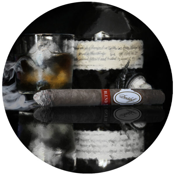 Davidoff Blend Cigar and Blantons Bourbon Art