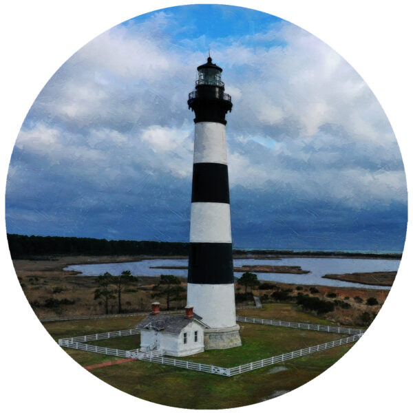 Outer Banks OBX Bodie Island Lighthouse Art