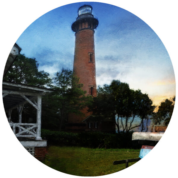 Outer Banks Lighthouse Currituck Boats Art