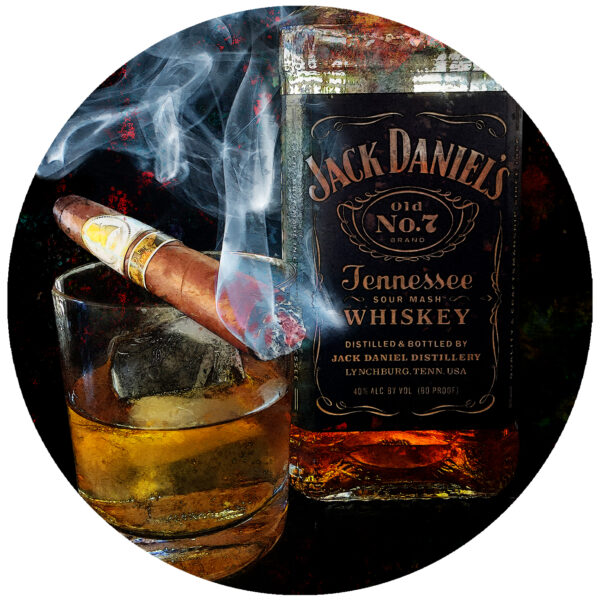 Davidoff Winston Churchill LE The Artist Cigar and Jack Daniels
