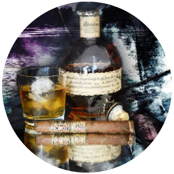 Blantons Bourbon and Fuente Opus X Art