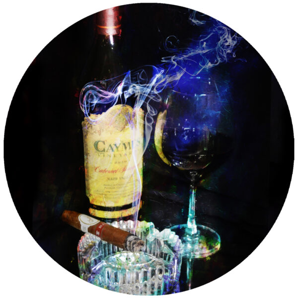 Caymus Wine and Davidoff Blend Cigar Art
