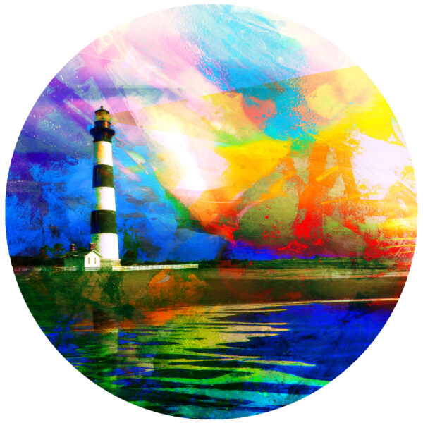 OBX Bodie Island Light On The Shore Lighthouse Abstract