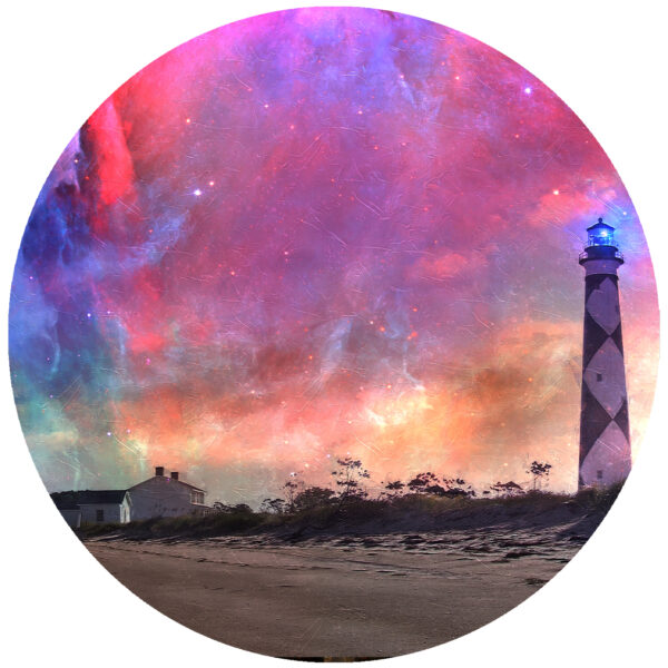 OBX Cape Lookout Lighthouse Nebula Sky Art