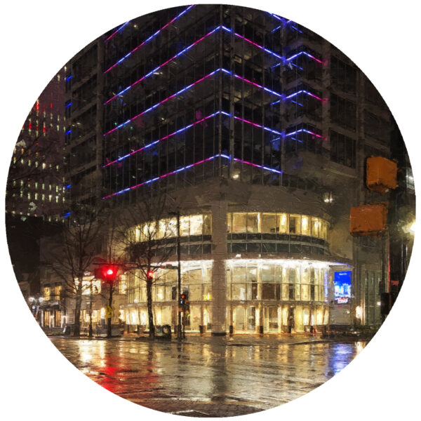 Charlotte North Carolina Neon Light Abstract Art