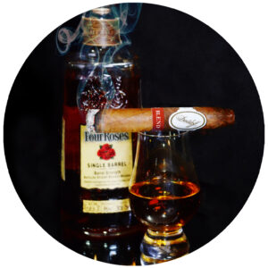 Davidoff Blend Cigar and Four Roses Bourbon Art