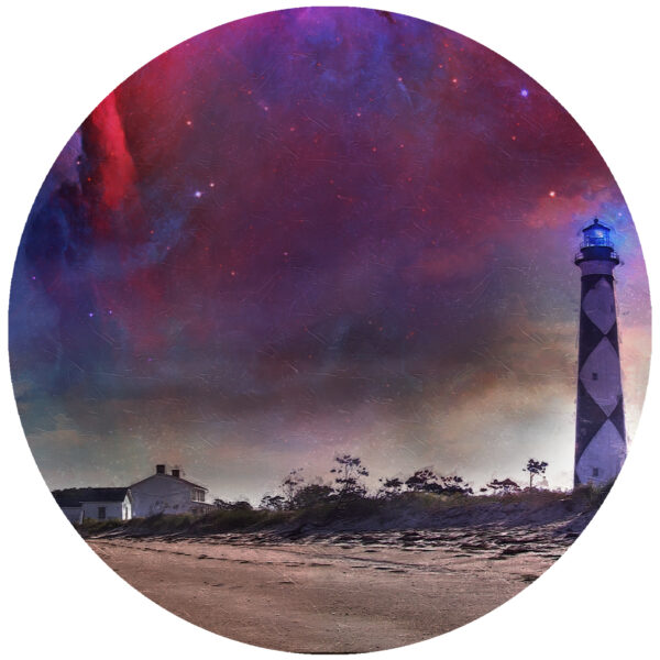 The Nebula Skies Over The Cape Lookout National Lighthouse in The Outer Banks
