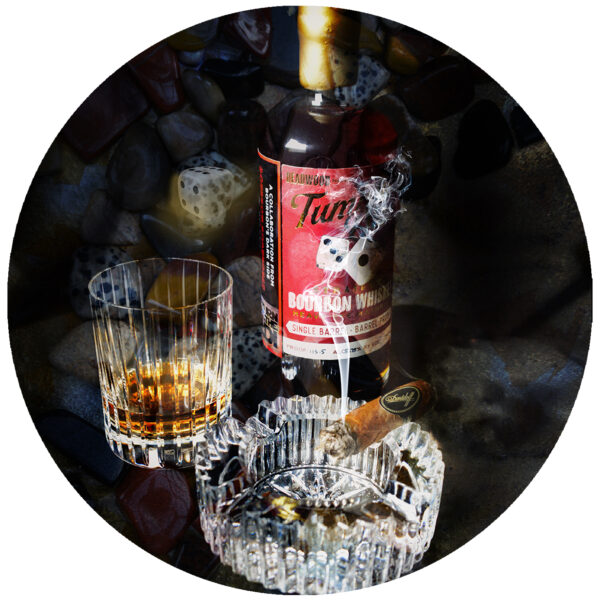 Tumblin Dice Bourbon and Davidoff Cigar Art
