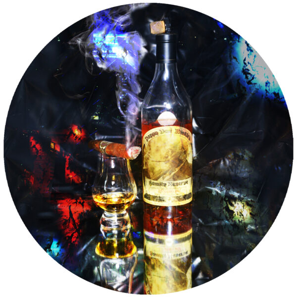 Vegas Cuban Cigar and Pappy Van Winkle Bourbon Art