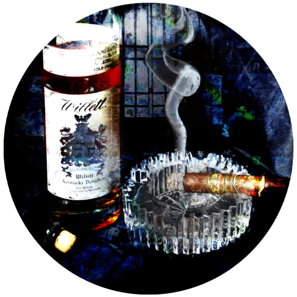 Fuente Opus X and Willett Bourbon Abstract Art